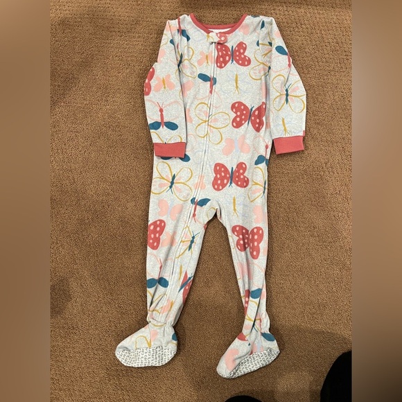 Carter's Bundle of 3 Purple and Pink Footie One Pieces Soft Pajamas Size 3T - Picture 6 of 7